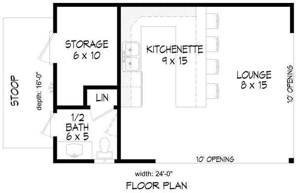 Craftsman Floor Plan - Main Floor Plan #932-1214