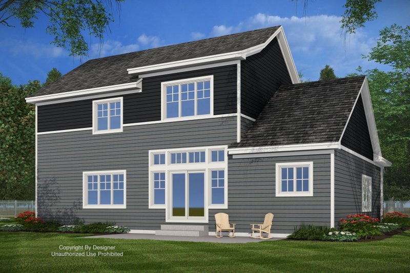 Dream House Plan - Exterior - Rear Elevation 1 for Craftsman House Plan #51-1427 - 4 bed, 3.5 bath