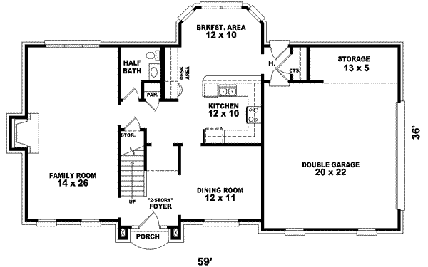 European Floor Plan - Main Floor Plan #81-682