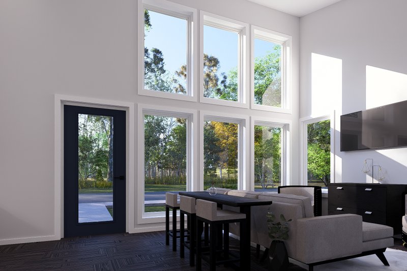 House Blueprint - Interior - Family Room 1 for Modern House Plan #513-2284 - 2 bed, 1 bath