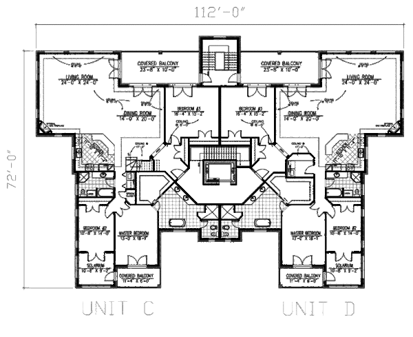 European Floor Plan - Upper Floor Plan #138-266