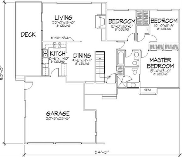 Ranch Floor Plan - Main Floor Plan #320-146