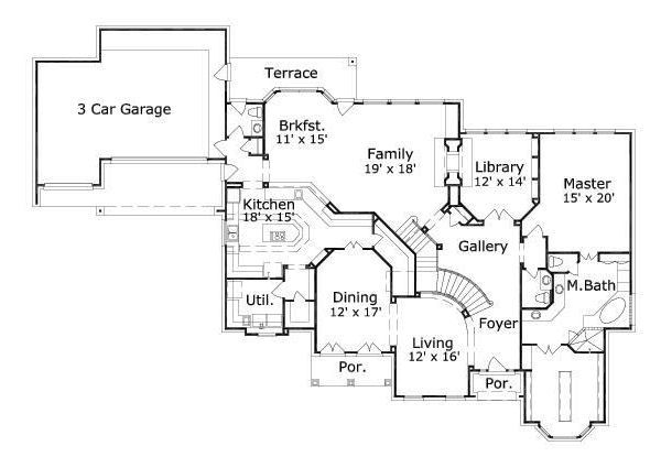 European Floor Plan - Main Floor Plan #411-760