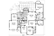European Style House Plan - 4 Beds 3 Baths 2885 Sq/Ft Plan #410-184 