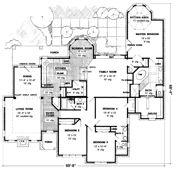 House Design - European Floor Plan - Main Floor Plan #410-184