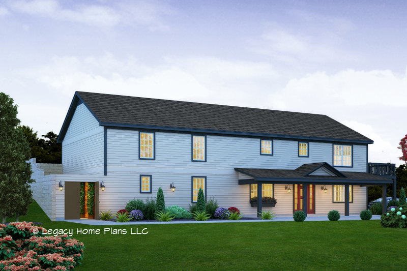 House Blueprint - Farmhouse Exterior - Front Elevation Plan #932-578
