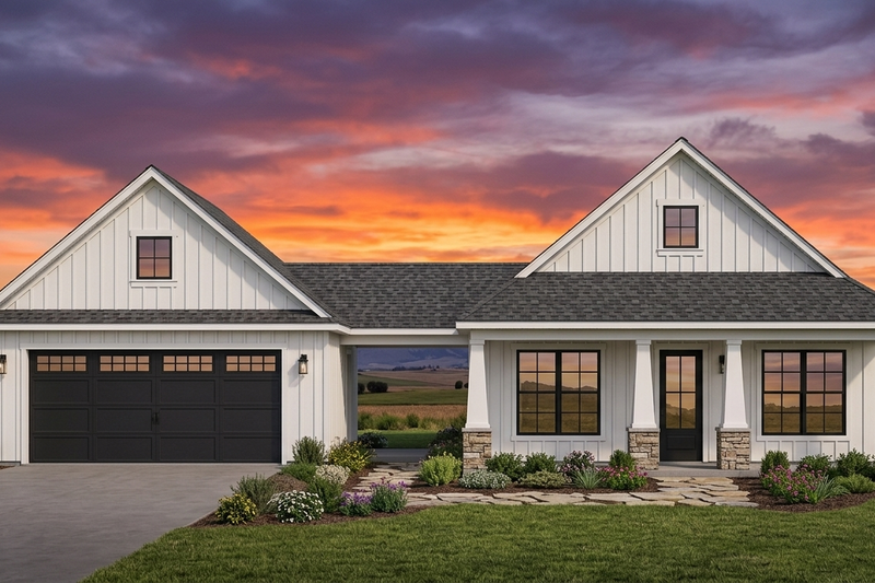 Home Plan - Exterior - Front Elevation 3 for Craftsman House Plan #1096-205 - 3 bed, 2 bath