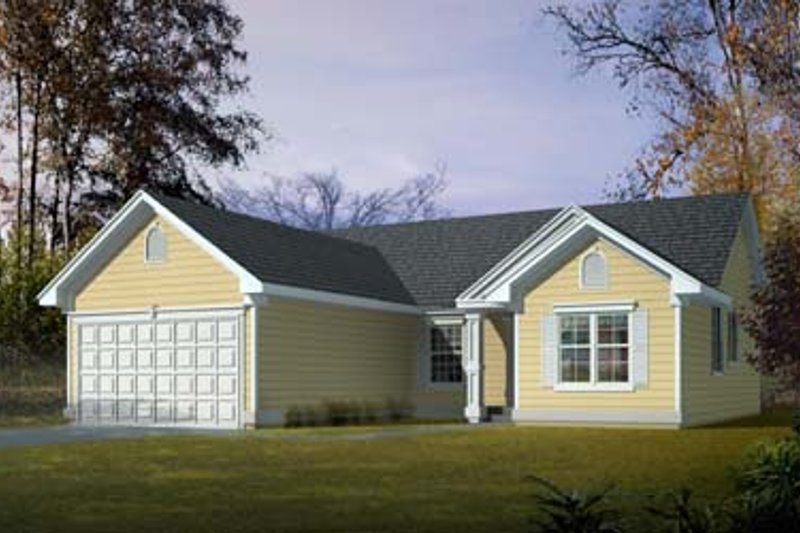 Ranch Style House Plan - 3 Beds 2 Baths 1443 Sq/Ft Plan #100-412