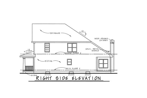 Exterior - Other Elevation 1 for Traditional House Plan #20-2138 - 3 bed, 3 bath