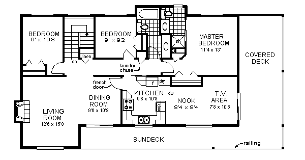 House Blueprint - European Floor Plan - Main Floor Plan #18-139