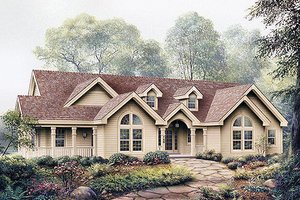 Colonial Exterior - Front Elevation Plan #57-302