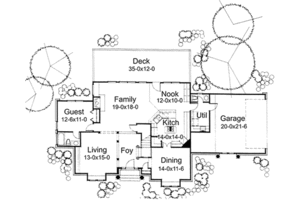 Floor Plan - Main Floor for European House Plan #120-161 - 3 bed, 3 bath