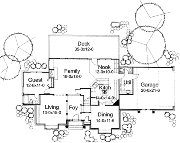 Dream House Plan - European Floor Plan - Main Floor Plan #120-161