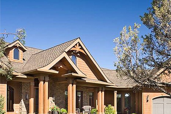 Front View - 5300 square foot Craftsman home