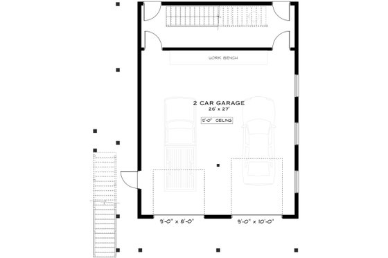 Floor Plan - Main Floor for Farmhouse House Plan #1101-64 - 3 bed, 1 bath