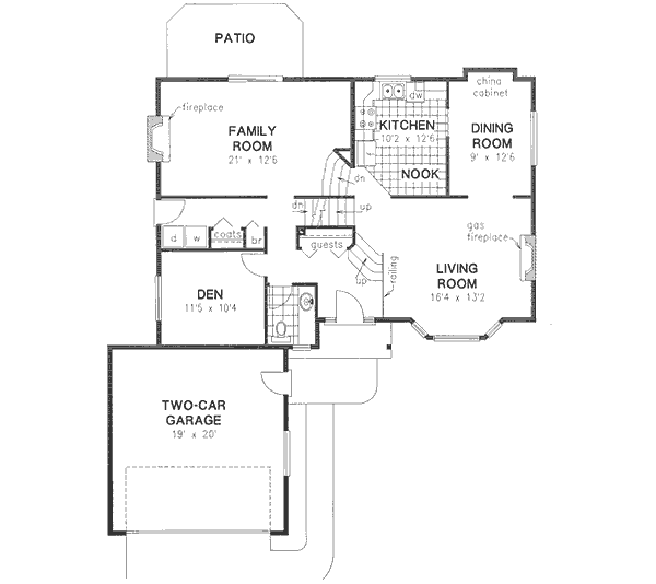 Traditional Floor Plan - Main Floor Plan #18-9073