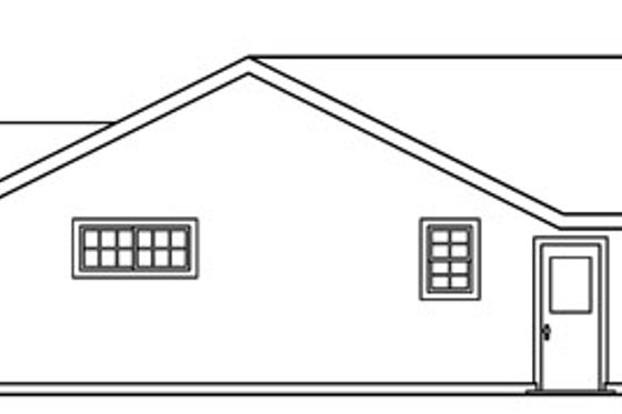 Exterior - Rear Elevation for Craftsman House Plan #124-725 - 2 bed, 2 bath
