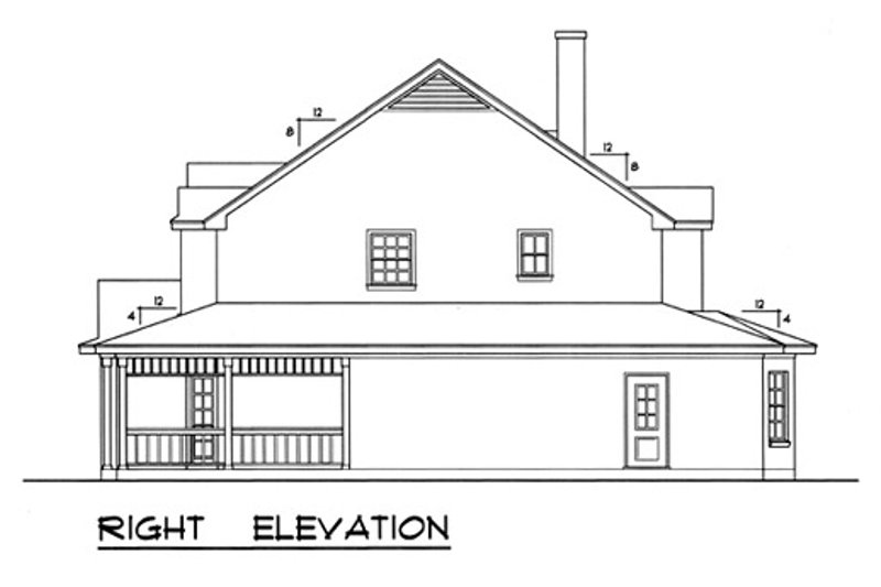 Home Plan - Exterior - Other Elevation 1 for Country House Plan #40-438 - 5 bed, 3.5 bath
