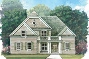 Colonial Exterior - Front Elevation Plan #119-258