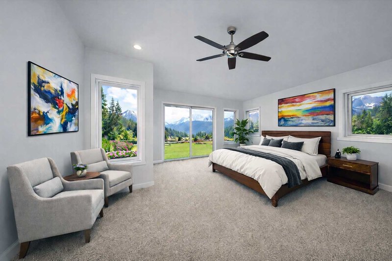 House Blueprint - Interior - Master Bedroom for Country House Plan #1101-58 - 3 bed, 3.5 bath