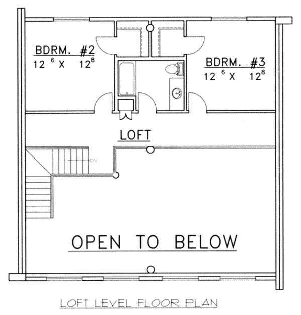 Log Floor Plan - Upper Floor Plan #117-486