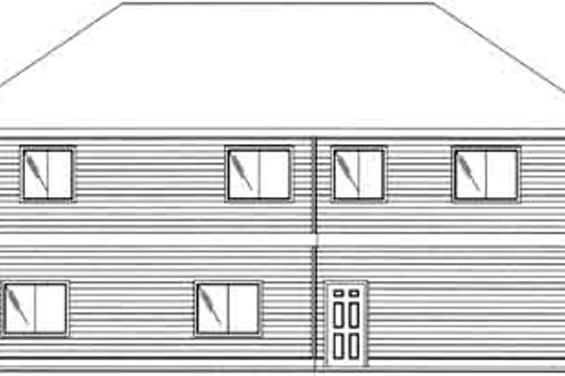 Home Plan - Exterior - Rear Elevation for Traditional House Plan #117-478 - 3 bed, 2 bath