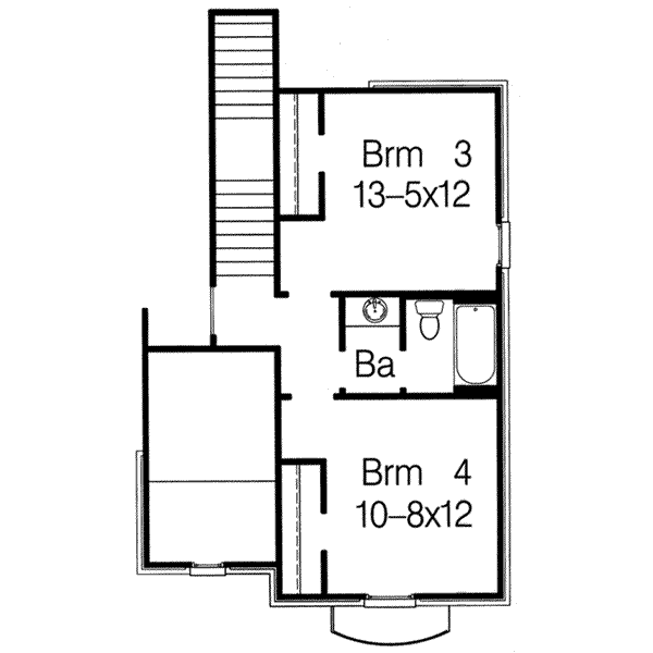 Architectural House Design - European Floor Plan - Upper Floor Plan #15-275