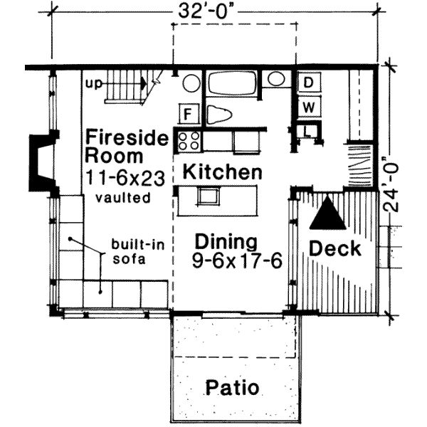 Modern Floor Plan - Main Floor Plan #320-102