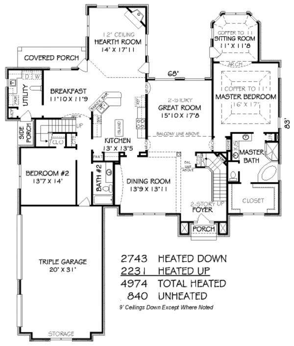 European Floor Plan - Main Floor Plan #424-363