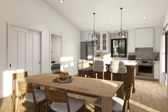 Interior - Dining Room for Cottage House Plan #23-2887 - 2 bed, 1 bath
