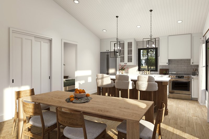 Architectural House Design - Interior - Dining Room for Cottage House Plan #23-2887 - 2 bed, 1 bath
