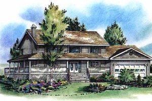 Country Exterior - Front Elevation Plan #18-260