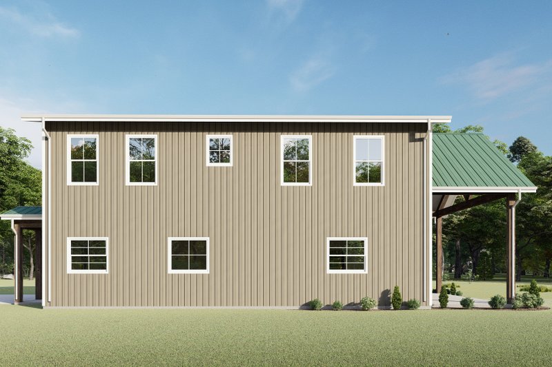 Dream House Plan - Exterior - Rear Elevation for Barndominium House Plan #1092-36 - 3 bed, 2.5 bath