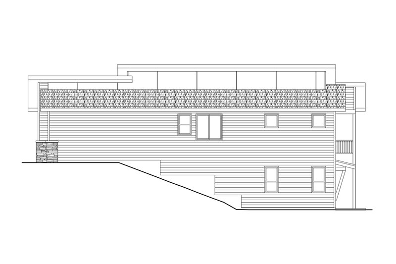 House Design - Exterior - Other Elevation 2 for Modern House Plan #124-1412 - 3 bed, 2.5 bath