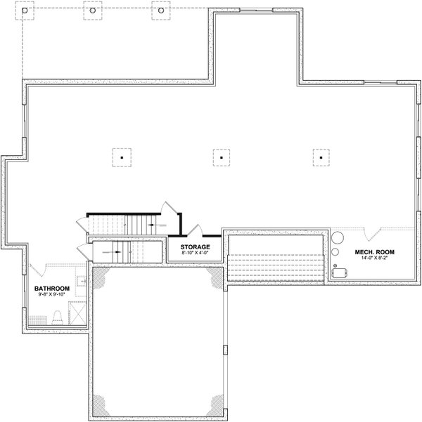 Home Plan - Floor Plan - Lower Floor for Farmhouse House Plan #23-2769 - 3 bed, 2 bath