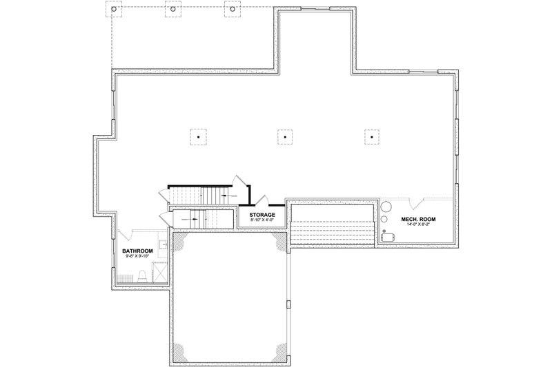 Home Plan - Floor Plan - Lower Floor for Farmhouse House Plan #23-2769 - 3 bed, 2 bath