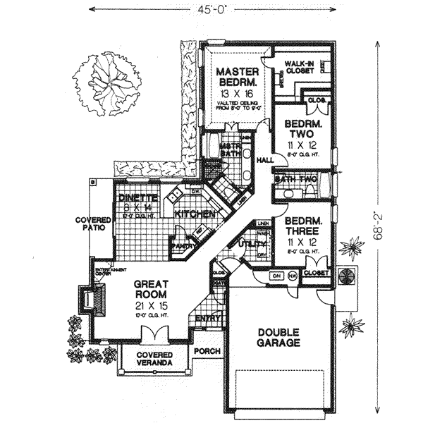 House Plan Design - European Floor Plan - Main Floor Plan #310-575