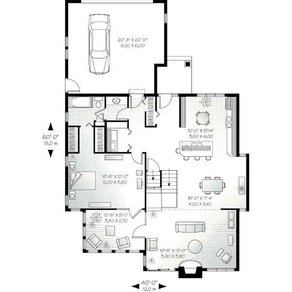 House Plan Design - Contemporary Floor Plan - Main Floor Plan #23-613