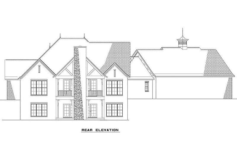 House Plan Design - Exterior - Rear Elevation for European House Plan #17-2554 - 3 bed, 4.5 bath