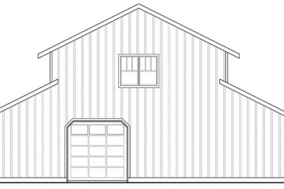 Exterior - Rear Elevation for Farmhouse House Plan #124-865, 0 bath