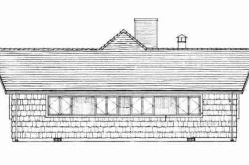 Architectural House Design - Exterior - Rear Elevation for Contemporary House Plan #72-298 - 4 bed, 2 bath