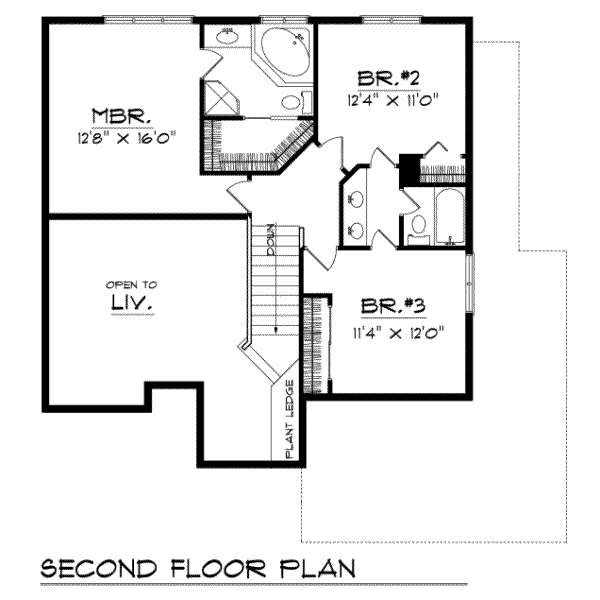 House Plan Design - Traditional Floor Plan - Upper Floor Plan #70-226