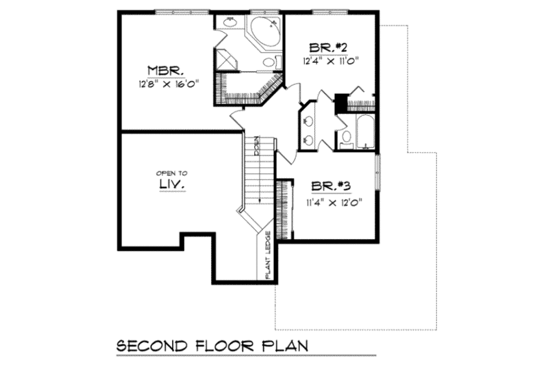 Dream House Plan - Floor Plan - Upper Floor for Traditional House Plan #70-226 - 3 bed, 2.5 bath