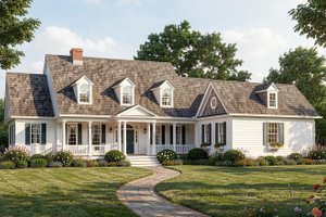 House Blueprint - Cottage Photo Plan #137-387