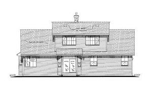 Exterior - Rear Elevation for Ranch House Plan #18-4510 - 2 bed, 2 bath