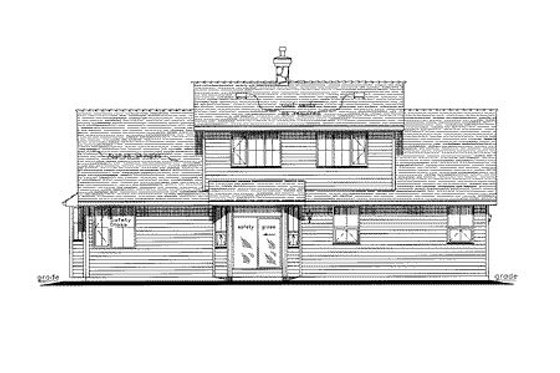 Exterior - Rear Elevation for Ranch House Plan #18-4510 - 2 bed, 2 bath