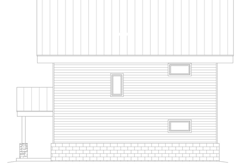 House Plan Design - Exterior - Rear Elevation for Modern House Plan #932-620 - 2 bed, 2 bath