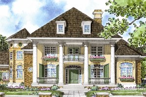 Classical Exterior - Front Elevation Plan #930-269