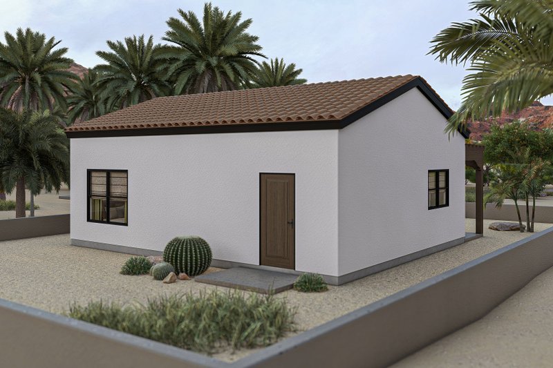 Dream House Plan - Exterior - Other Elevation 1 for Adobe / Southwestern House Plan #455-438 - 1 bed, 1 bath