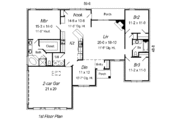 European Style House Plan - 3 Beds 2 Baths 1778 Sq/Ft Plan #329-219 